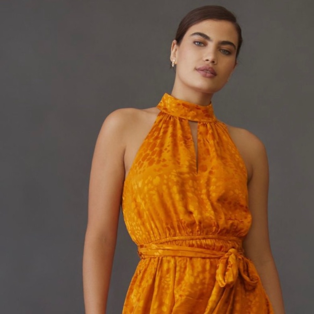 Anthropologie Mock Neck Mini Dress